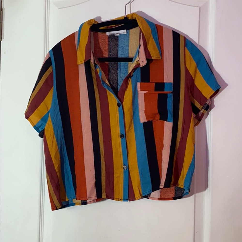 Stripped Cropped Shirt